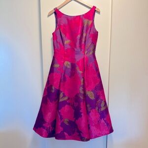 Adrianna Papell Jacquard Floral Dress - size 8